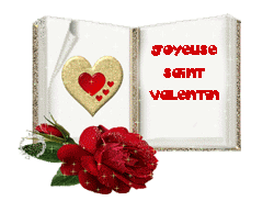 Gif animé joyeuse Saint Valentin livre